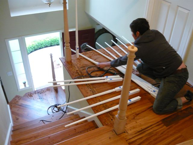 Stacey modifies and reassembles the handrail
