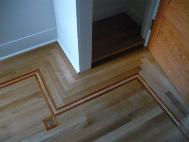 Rift and quartered white oak w/ Brazilian cherry