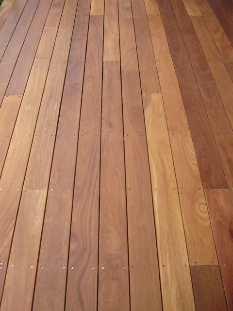 Cumaru deck finished with Penofin.