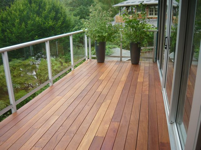 Cumaru deck finished with Penofin.