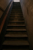 Refinished industrial fir-natural stairs before.